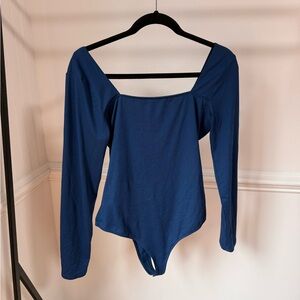 Hollister Deep Blue Long Sleeve Bodysuit